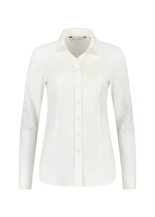 L&S LEM3923 Shirt Long Sleeves Stretch Poly-Cotton Mix Poplin Dames