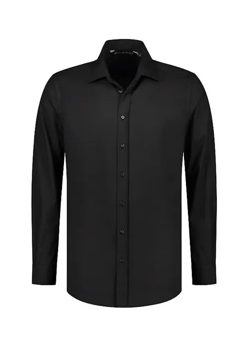 L&S LEM3925 Shirt Long Sleeves Stretch Poly-Cotton Mix Poplin