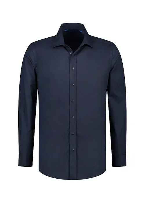 L&S LEM3925 Shirt Long Sleeves Stretch Poly-Cotton Mix Poplin
