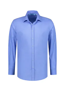 L&S LEM3925 Shirt Long Sleeves Stretch Poly-Cotton Mix Poplin miniatuur