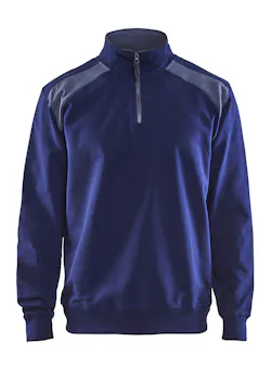 Blåkläder 33531158 Sweatshirt Bi-Colour met Halve Rits Reflecterend Schilder miniatuur