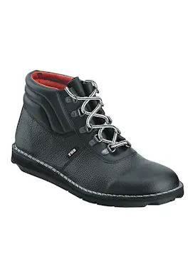 FHB Manfred: Dachdeckerstiefel, Autoreifen mit Schnürsenkeln