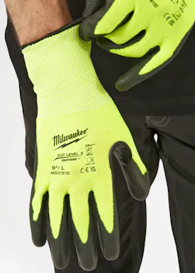 Milwaukee Hi-Vis Schnittschutzklasse C Arbeitshandschuh