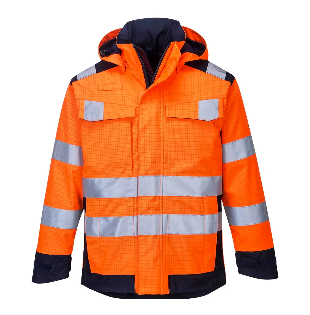 High Vis Orange/Marineblau