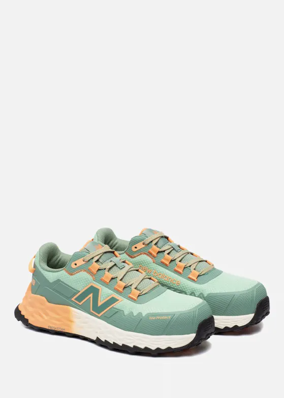 New Balance Cremorne Damen, S3L, HRO, FO, SC, SR, Grün/Orange Sicherheitsschuh