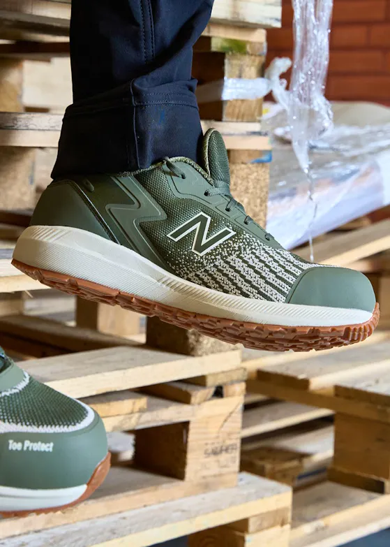 New Balance Speedware S1PL Sicherheitsschuh Oliv / Gelb