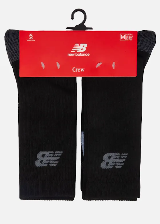 New Balance 6-pack Performance Cushioned Crew Socks