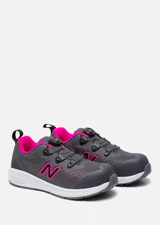 New Balance Logic BOA S1PL HRO SR FO Damen-Sicherheitsschuh Grau/Rosa