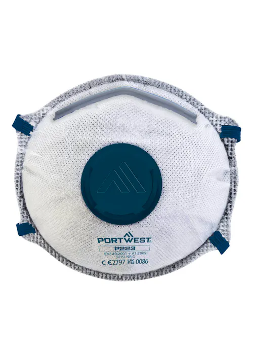 Portwest FFP2 Carbon Valved Dolomite Respirator (10 Stuks)-1