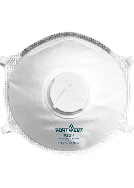 Portwest FFP3 Valved Dolomite Light Cup Respirator (10 Stück) - 1