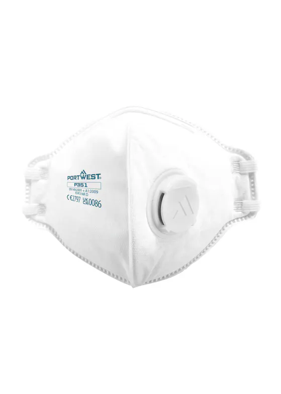 Portwest FFP3 Valved Dolomite Fold Flat Respirator (20 Stuks)-1