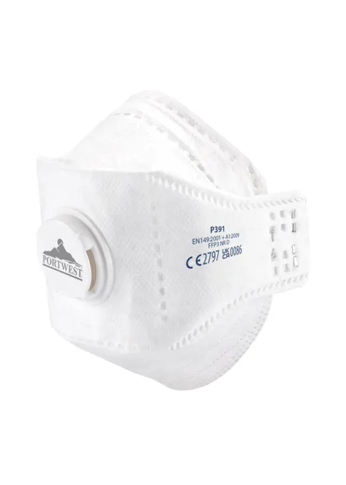 Portwest Eagle FFP3 Valved Dolomite Fold Flat Respirator (10 Stuks)-1
