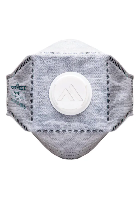 Portwest Eagle FFP3 Valved Carbon Fold Flat Respirator (10 Stuks)-1