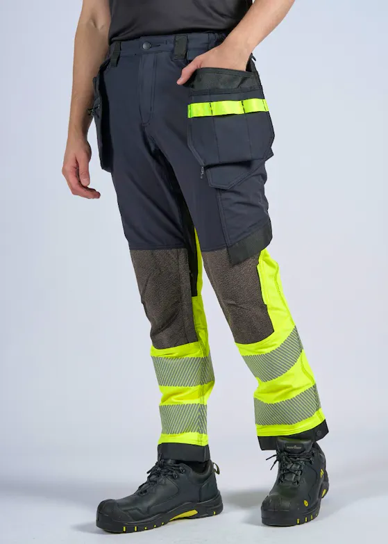 Portwest EV442 - EV4 Hi-Vis-Stretchhose mit abnehmbarer Holstertasche Klasse 1