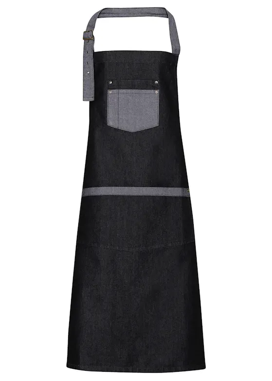 Premier Domain Contrast Denim Bib Apron