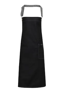 Premier District Waxed Look Denim Bib Apron
