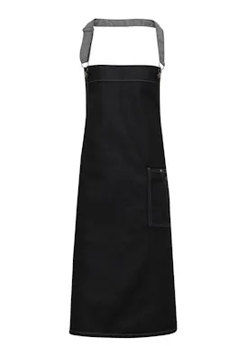Premier District Waxed Look Denim Bib Apron