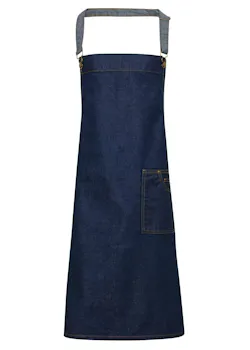Premier District Waxed Look Denim Bib Apron miniatuur