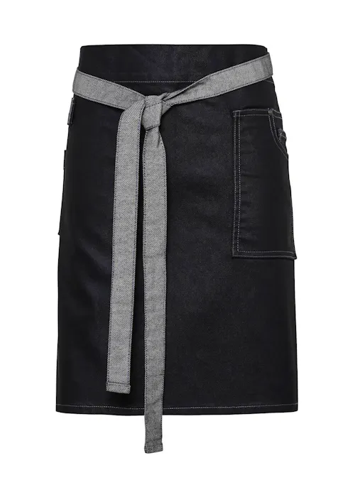 Premier Division Waxed Look Denim Waist Apron