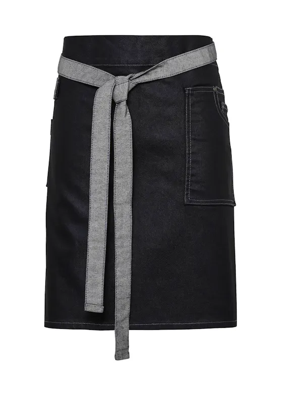 Premier Division Waxed Look Denim Waist Apron