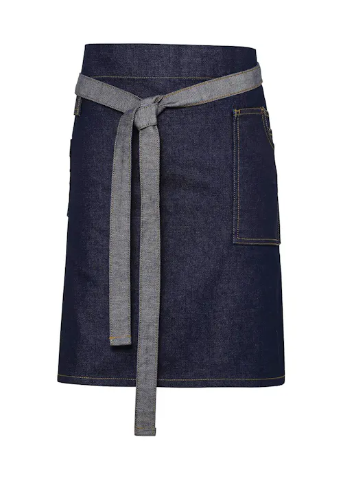 Premier Division Waxed Look Denim Waist Apron