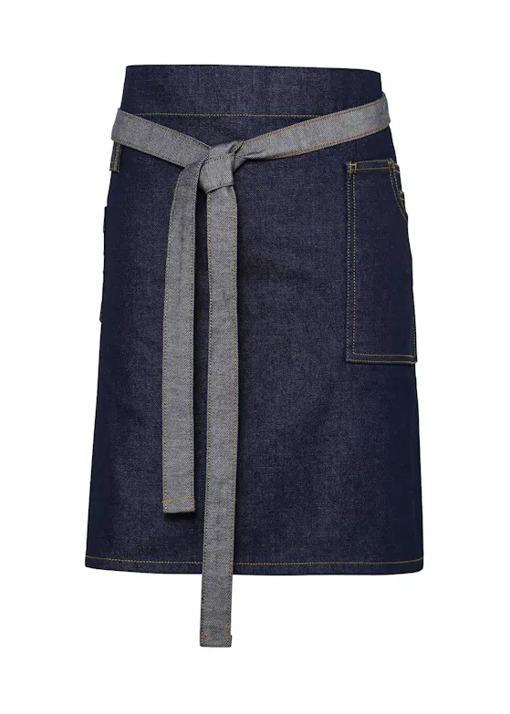 Premier Division Waxed Look Denim Waist Apron