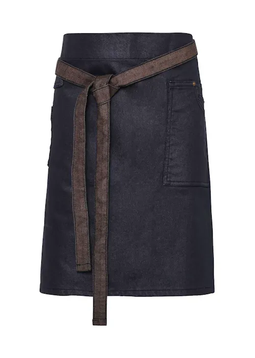 Premier Division Waxed Look Denim Waist Apron