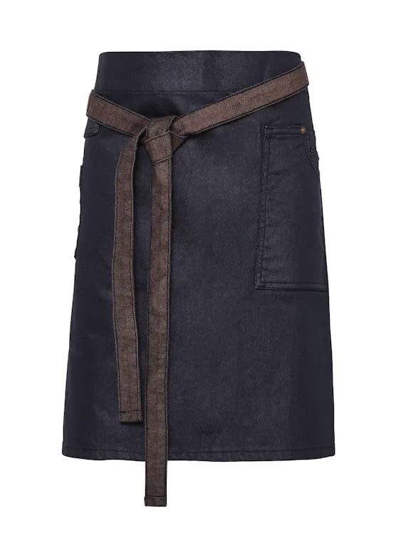 Premier Division Waxed Look Denim Waist Apron