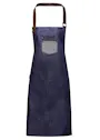 Premier Division Waxed-Look Denim Bib Apron with Faux Leather Vorschaubild