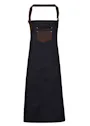 Premier Division Waxed-Look Denim Bib Apron with Faux Leather Vorschaubild