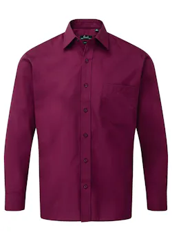 Premier PW200 Poplin Shirt Long Sleeve Regular Fit miniatuur