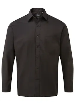 Premier PW200 Poplin Shirt Long Sleeve Regular Fit