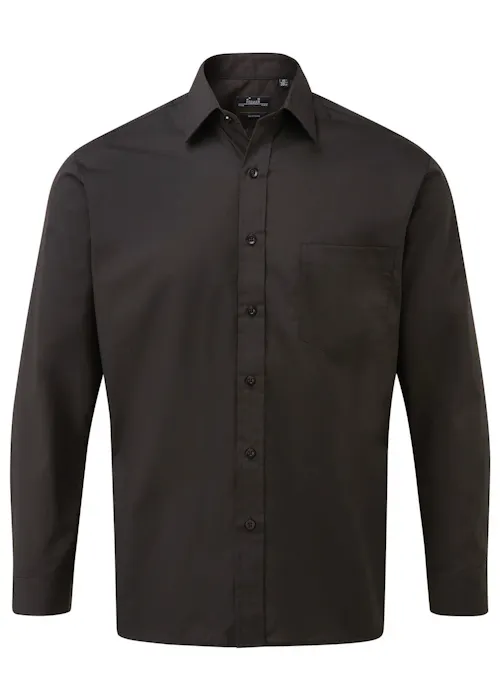 Premier PW200 Poplin Shirt Long Sleeve Regular Fit