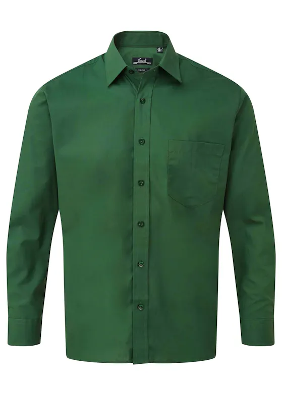 Premier PW200 Poplin Shirt Long Sleeve Regular Fit