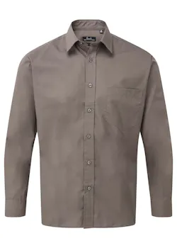 Premier PW200 Poplin Shirt Long Sleeve Regular Fit miniatuur
