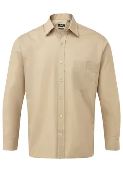 Premier PW200 Poplin Shirt Long Sleeve Regular Fit miniatuur