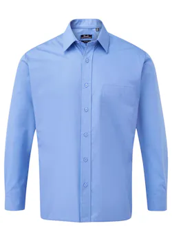 Premier PW200 Poplin Shirt Long Sleeve Regular Fit miniatuur