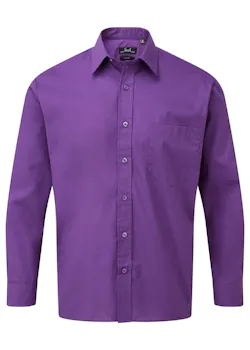Premier PW200 Poplin Shirt Long Sleeve Regular Fit miniatuur