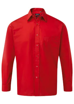 Premier PW200 Poplin Shirt Long Sleeve Regular Fit miniatuur