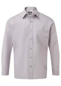 Premier PW200 Poplin Shirt Long Sleeve Regular Fit miniatuur