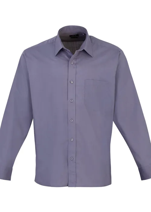 Premier PW200 Poplin Shirt Long Sleeve Regular Fit
