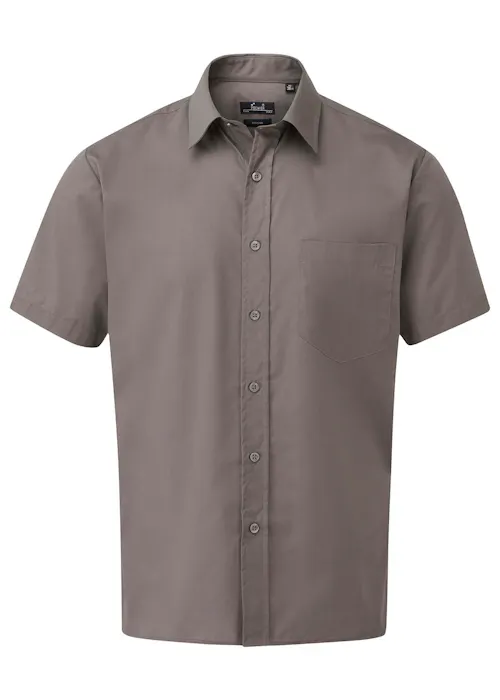 Premier PW202 Poplin Shirt Short Sleeve Regular Fit
