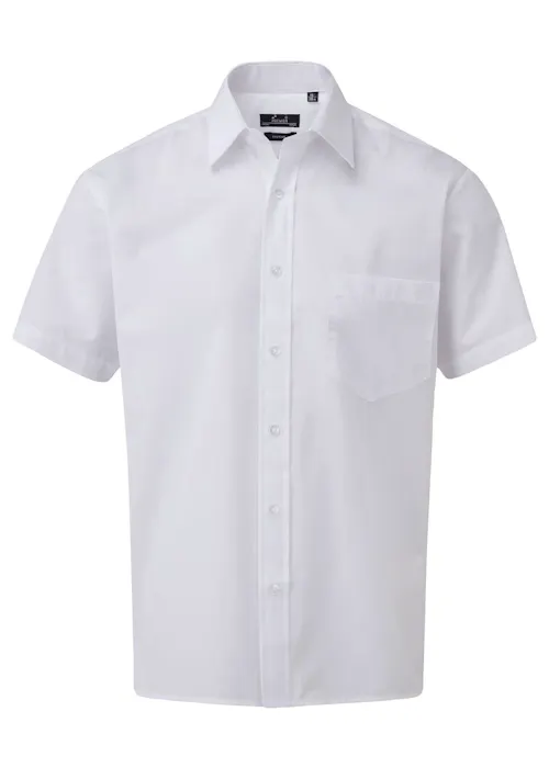 Premier PW202 Poplin Shirt Short Sleeve Regular Fit
