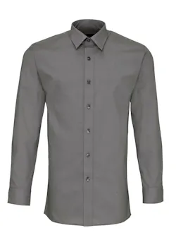 Premier PW204 Poplin Shirt Long Sleeve Slim Fit miniatuur
