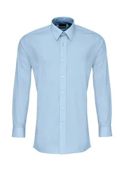 Premier PW204 Poplin Shirt Long Sleeve Slim Fit miniatuur