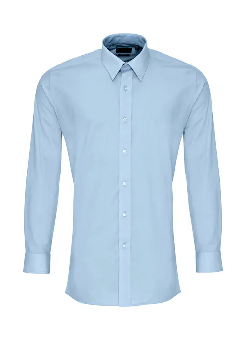 Premier PW204 Poplin Shirt Long Sleeve Slim Fit