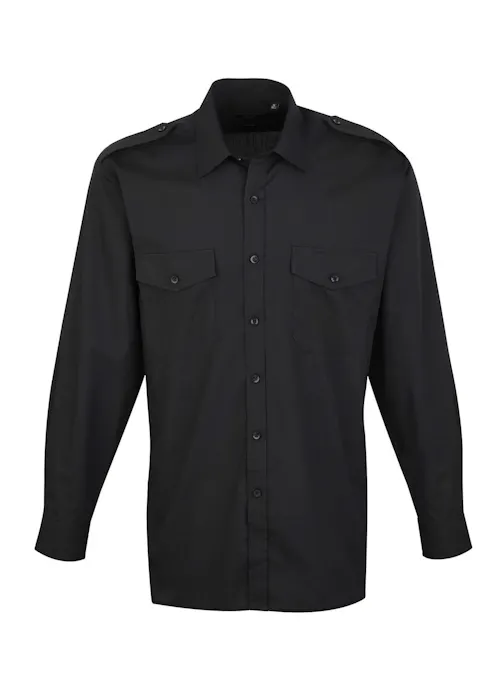 Premier PW210 Pilot Shirt Long Sleeve Regular Fit