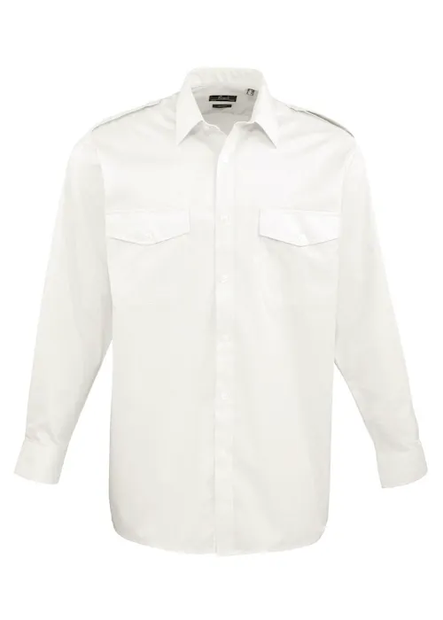Premier PW210 Pilot Shirt Long Sleeve Regular Fit
