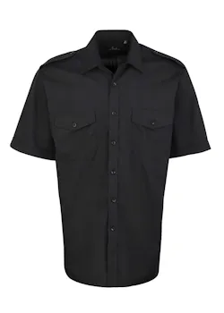 Premier PW212 Pilot Shirt Short Sleeve Regular Fit miniatuur