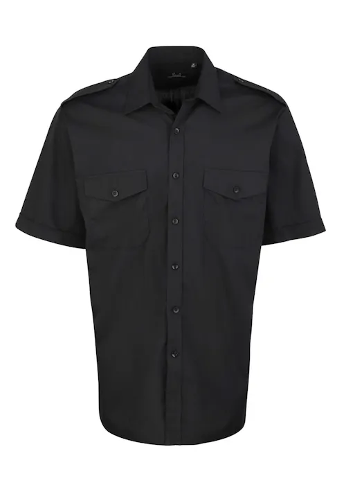 Premier PW212 Pilot Shirt Short Sleeve Regular Fit